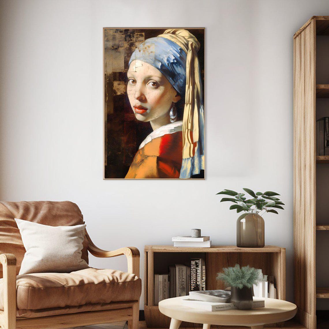 Vermeer Girl with a Pearl Earring Classic Masterpiece Art Poster - Image 2
