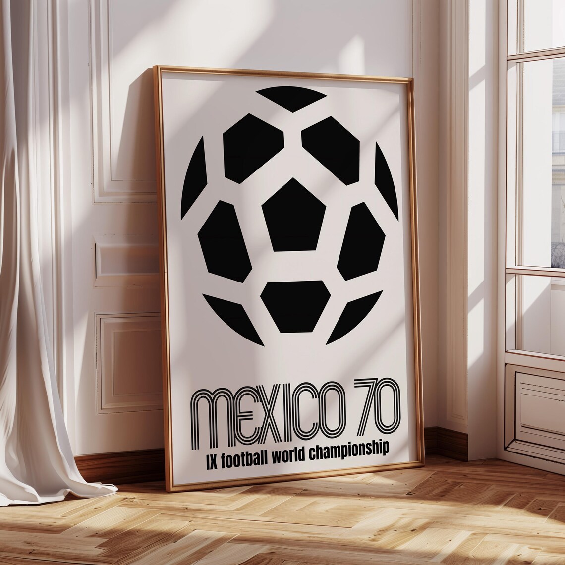World Cup 1970 Vintage Mexico Football Art Print - Image 4