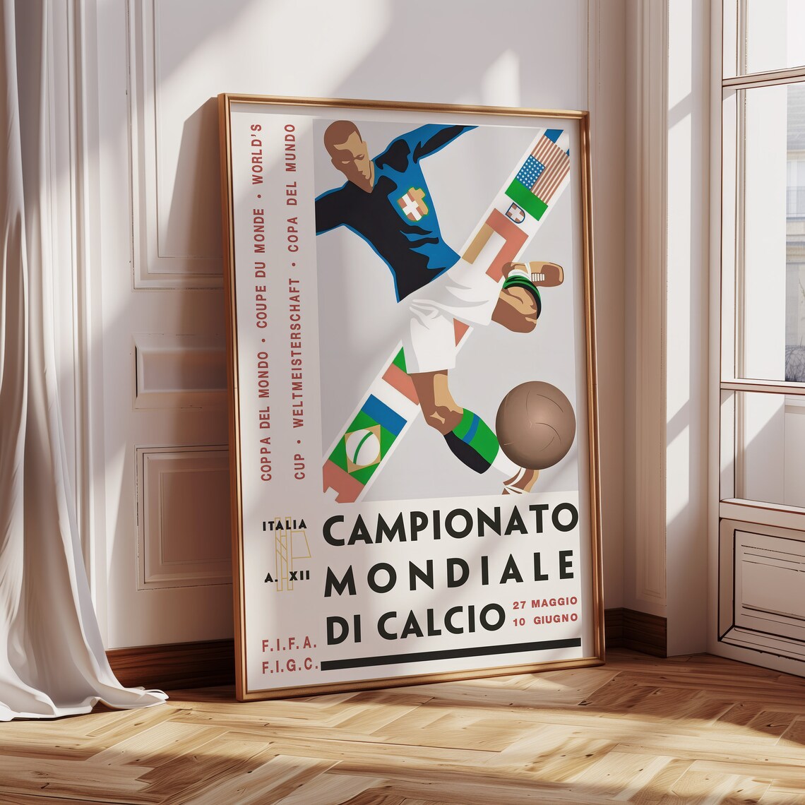 World Cup 1934 Vintage Football Travel Poster - Image 4