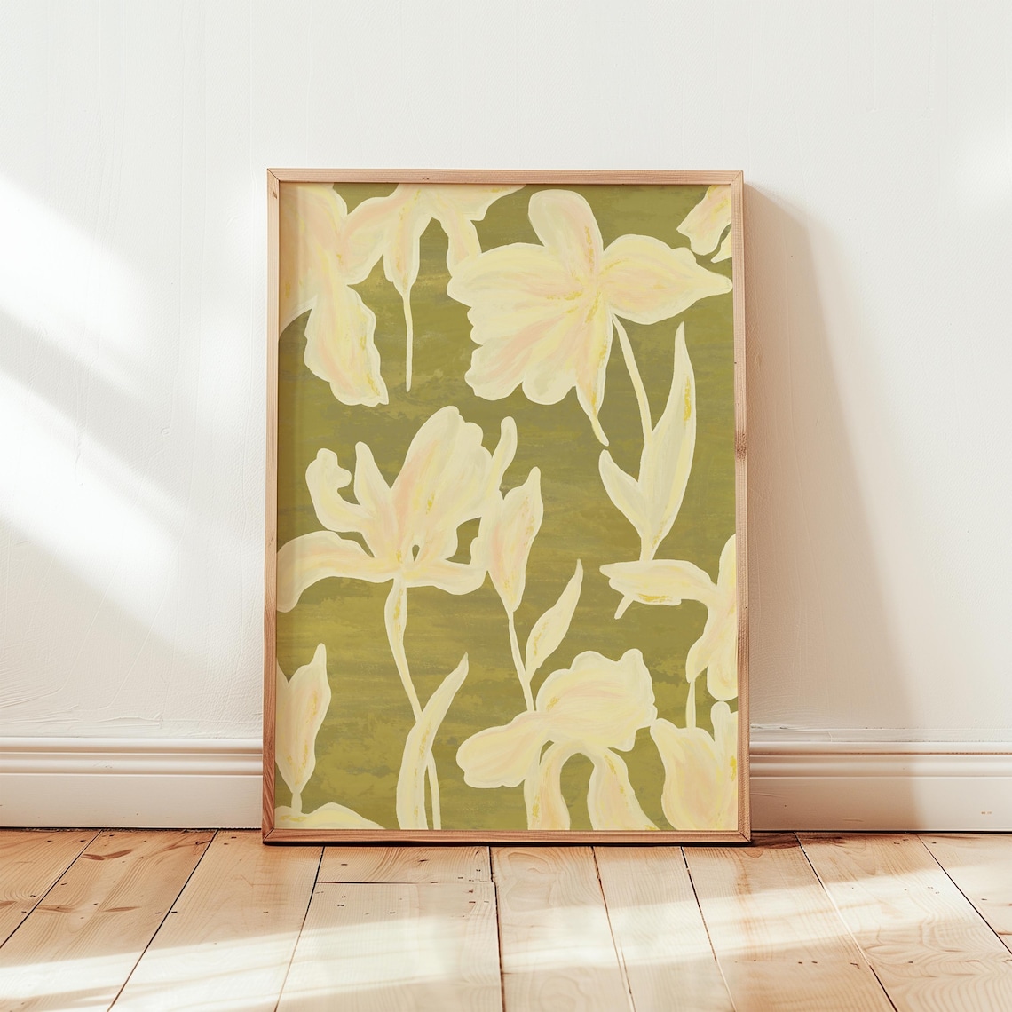 Abstract Flower Lily Art Print, Contemporary Floral Decor