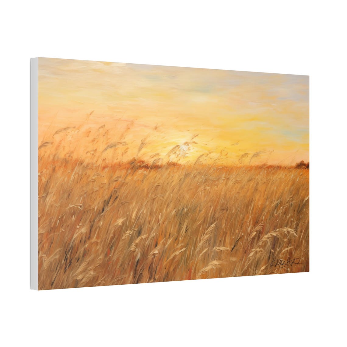 Golden Meadow Art Print Sunset Wall Decor Rustic Home Decoration Nature Lover Gift Boho Wall Art Cozy Living Room Decor - Image 5