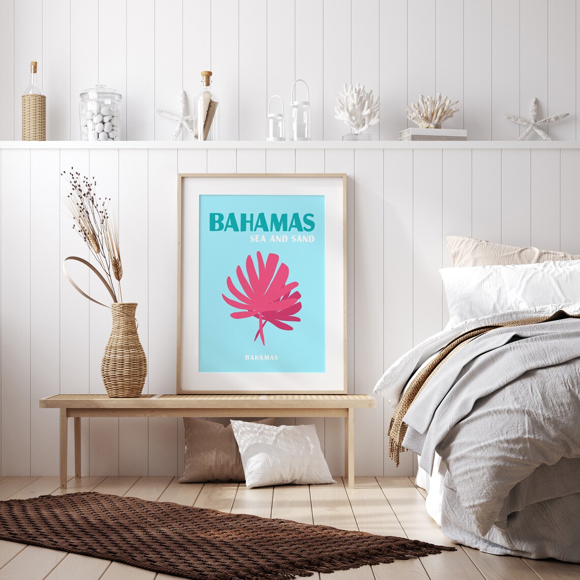 Bahamas Poster, Tropical Ocean Summer Wall Art - Image 2
