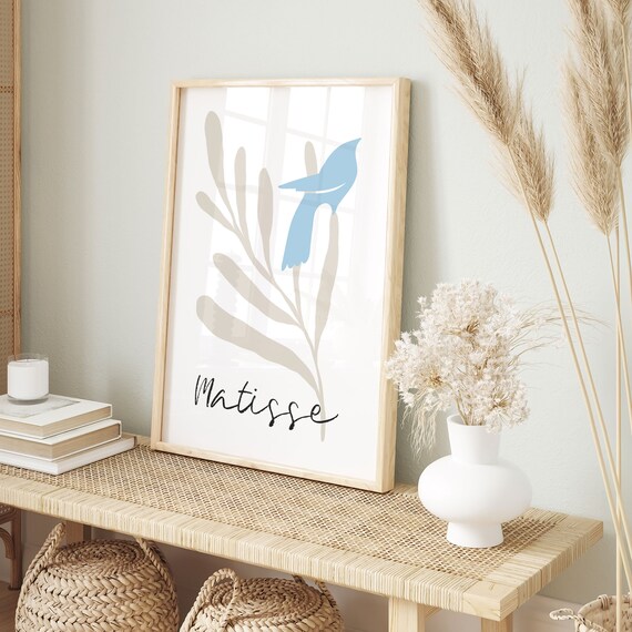 Pastel Tone Living Room Poster Beige Blue Matisse Print Museum Print Minimalist Print Art Matisse Inspired