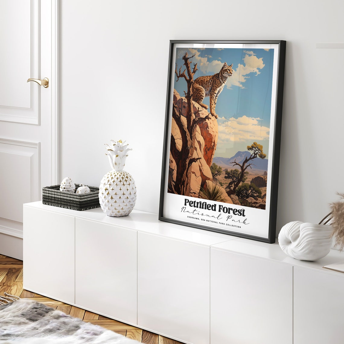 Petrified Forest National Park Wildcat Desert Vintage Travel Poster - Image 2