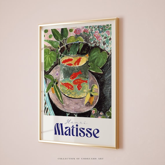Matisse Gold Fish Poster Matisse Print Matisse Wall Art Matisse Goldfish Print Matisse Painting Preppy Wall Art Apartment Decor