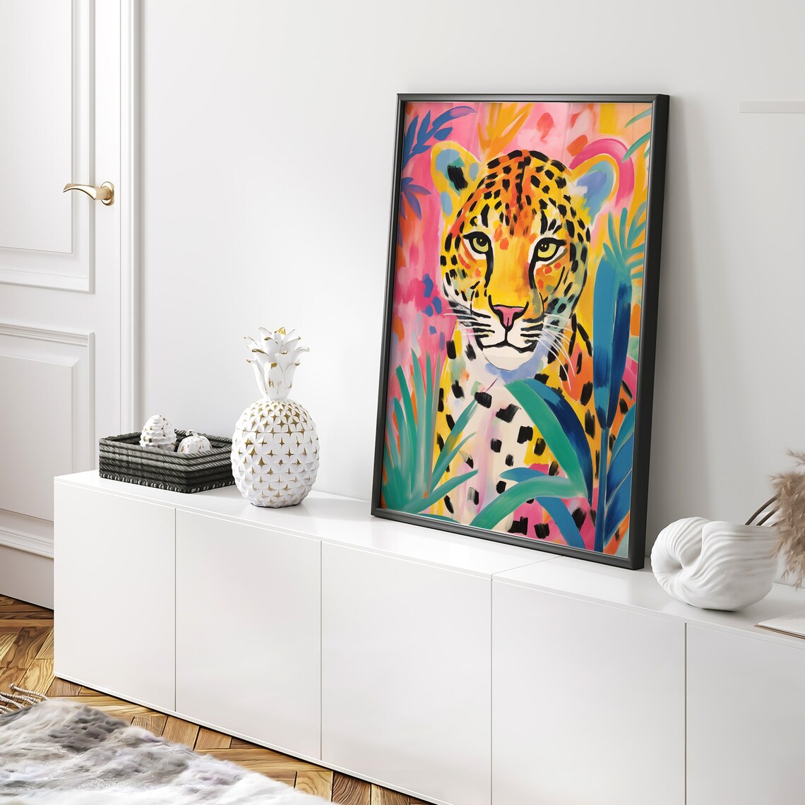 Cheetah Poster, Leopard Illustration Nursery Decor - Image 3