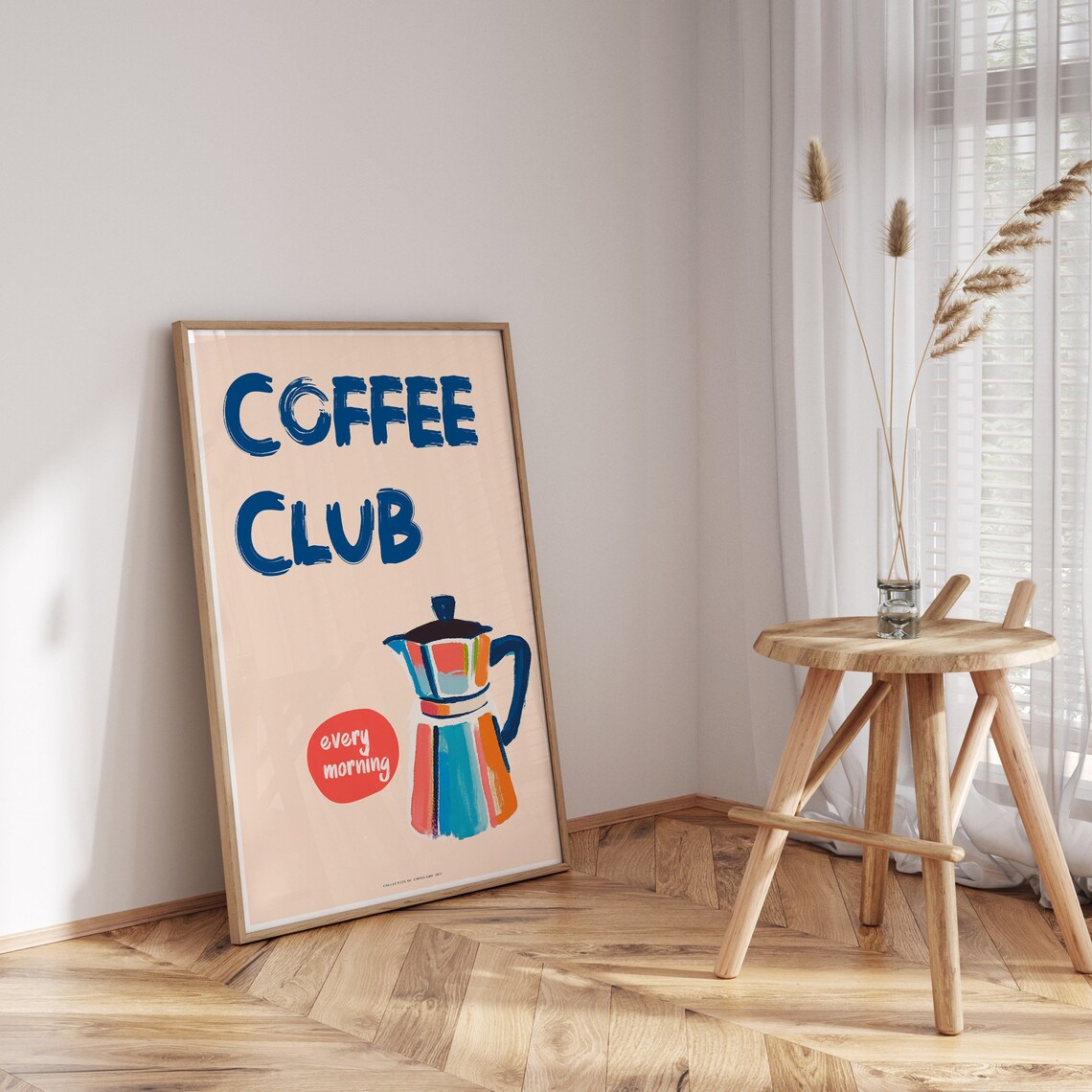 Coffee Club Poster, Cute Kitchen Decor Art Print - Image 3