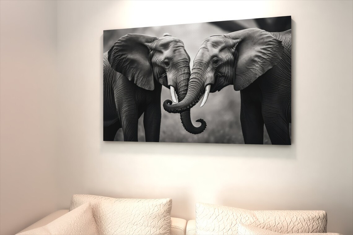 Cute Elephant Couple, Valentine Love Poster - Image 3