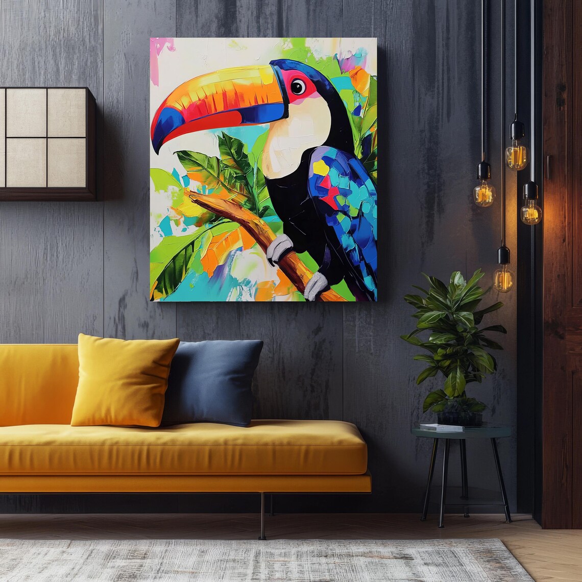 Toucan Tropical Abstract Modern Poster, Jungle Decor - Image 4