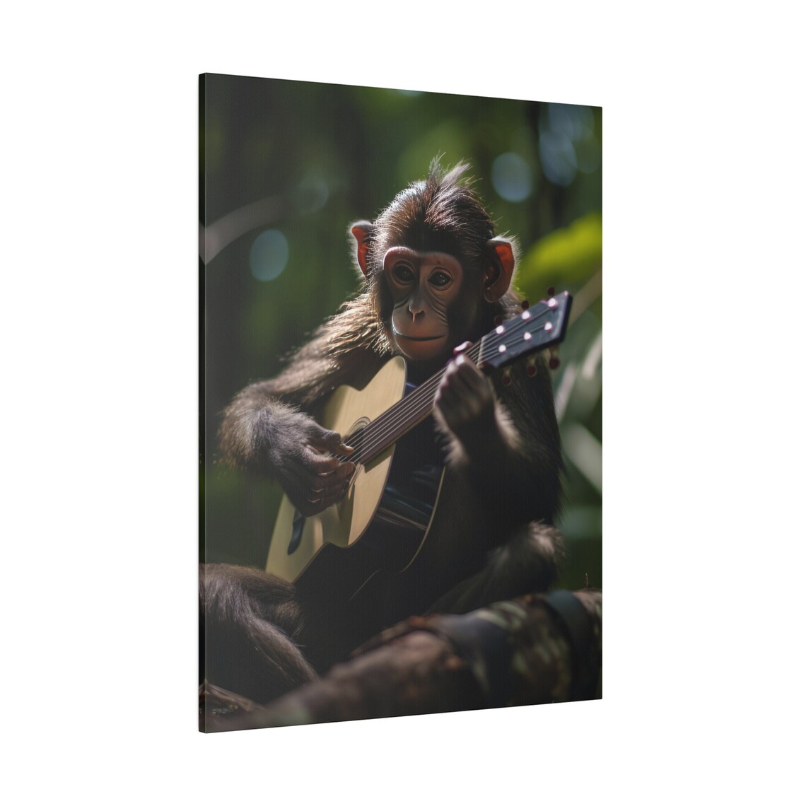 Monkey Funny Music Gift, Jungle Forest Abstract - Image 3
