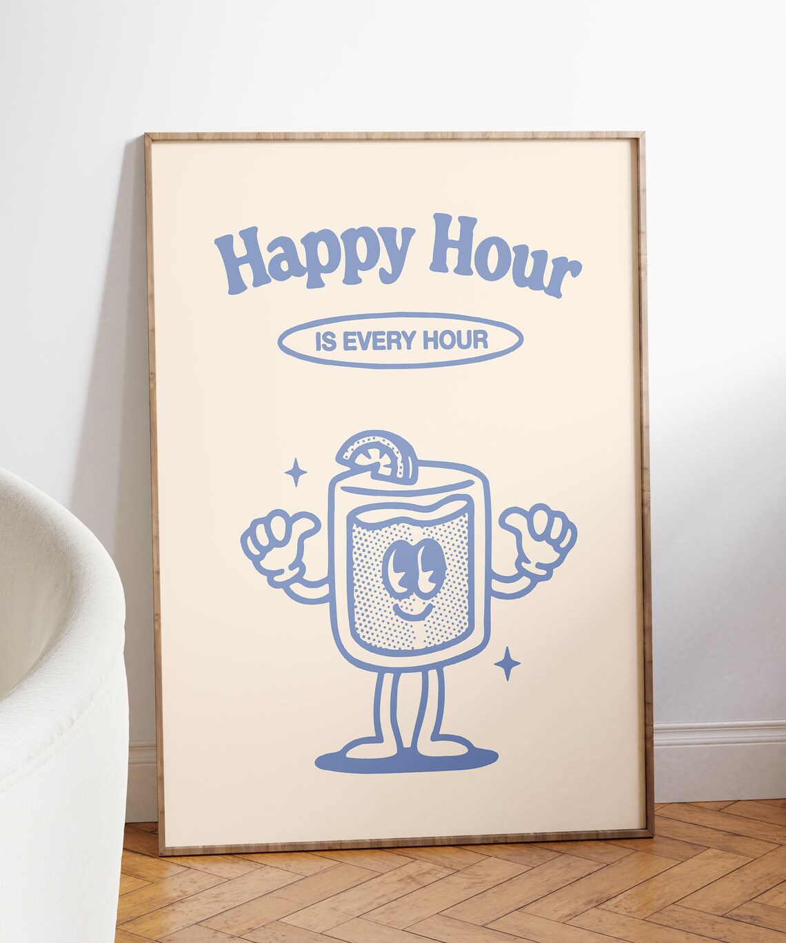 Retro Happy Hour Cocktail Poster, Groovy 70s Decor - Image 7