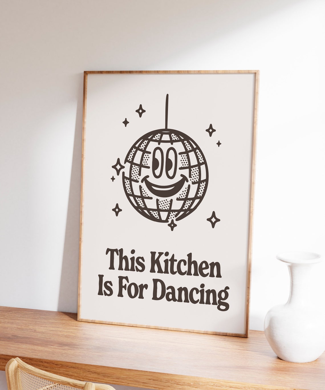 This Kitchen Is For Dancing Disco Ball Retro Kitchen Wall Art - Image 6