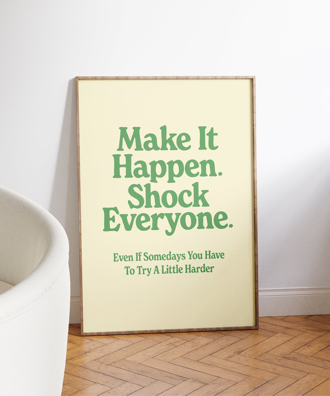 Make It Happen Quote Retro Motivational Poster - Image 4