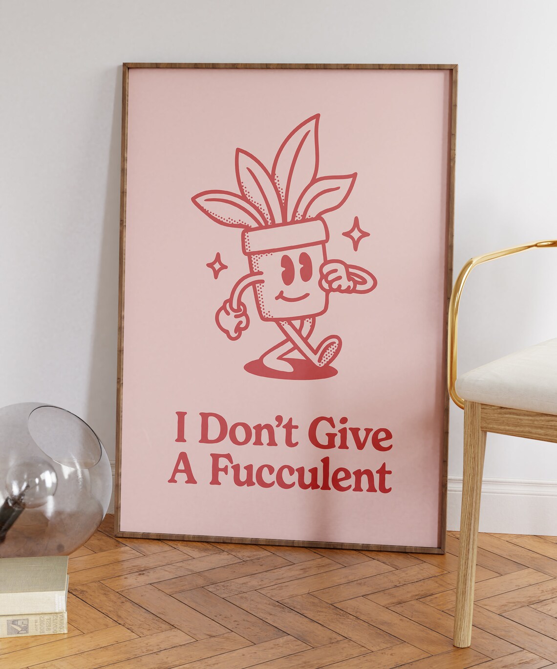 I Don't Give A Fucculent Funny Succulent Art Print - Image 6
