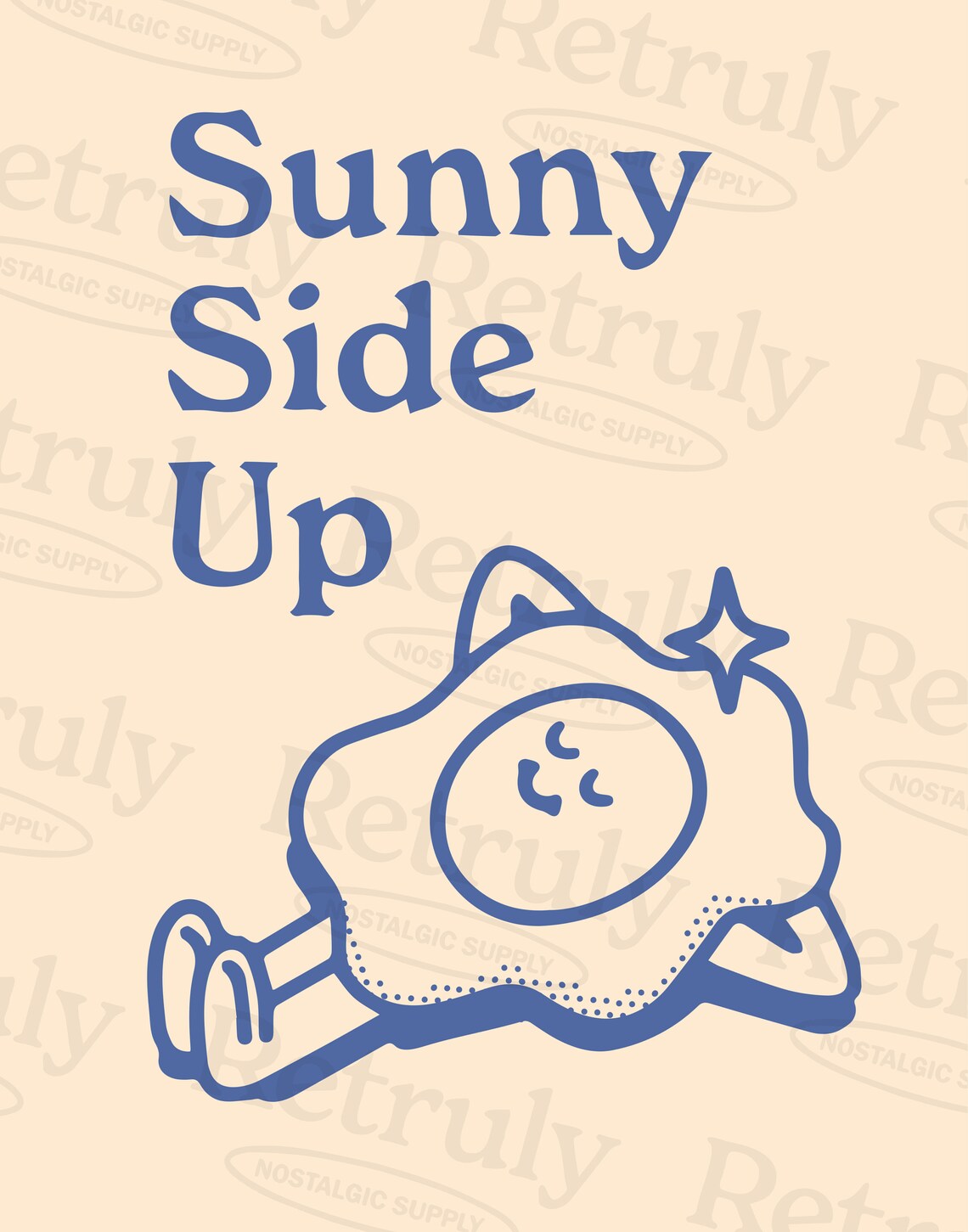 Sunny Side Up Retro Positive Quote Art Print - Image 2