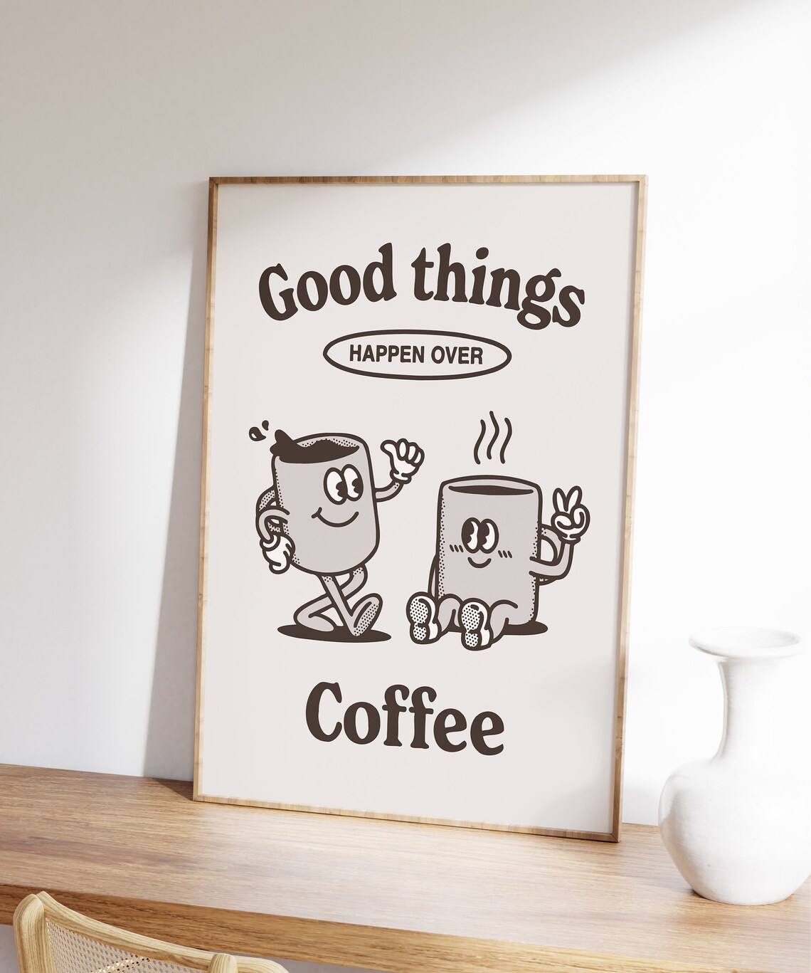 Good Things Happen Over Coffee, Retro Kitchen Poster - Image 7