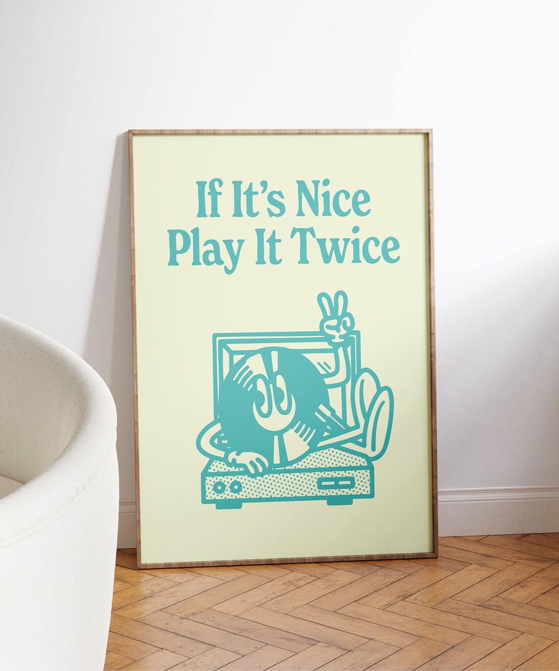 If It's Nice Play It Twice Vinyl Turntable Music Lover Poster - Image 3