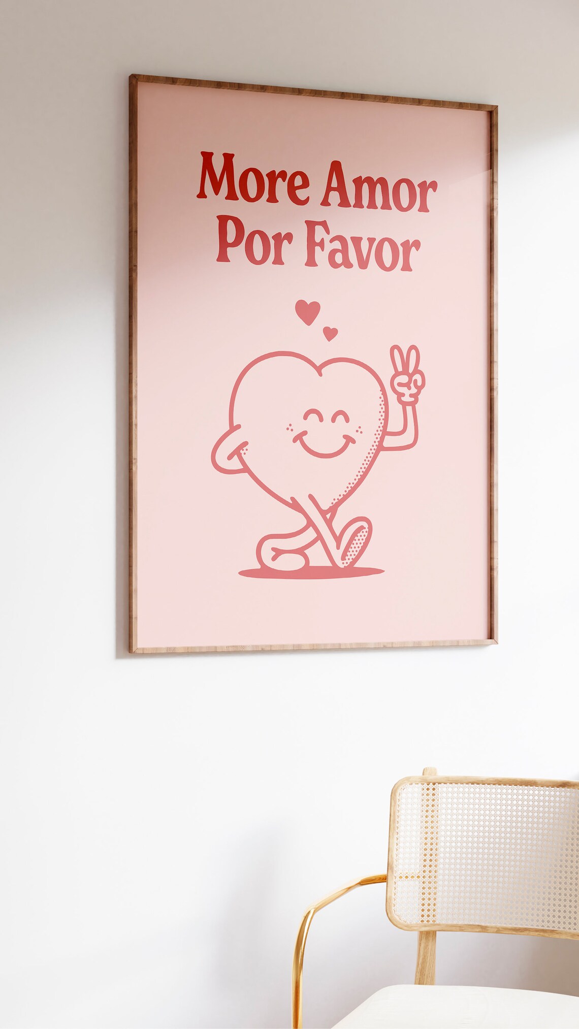 Love 70s Retro Art Print, Groovy Valentine Decor - Image 2