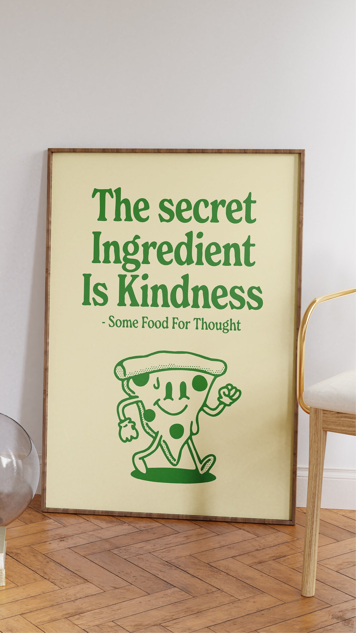 Kindness Quote Poster Print, Retro Apartment Decor - Image 2