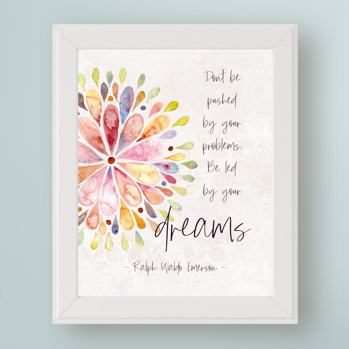 Ralph Waldo Emerson Quote Art, Inspirational Poster