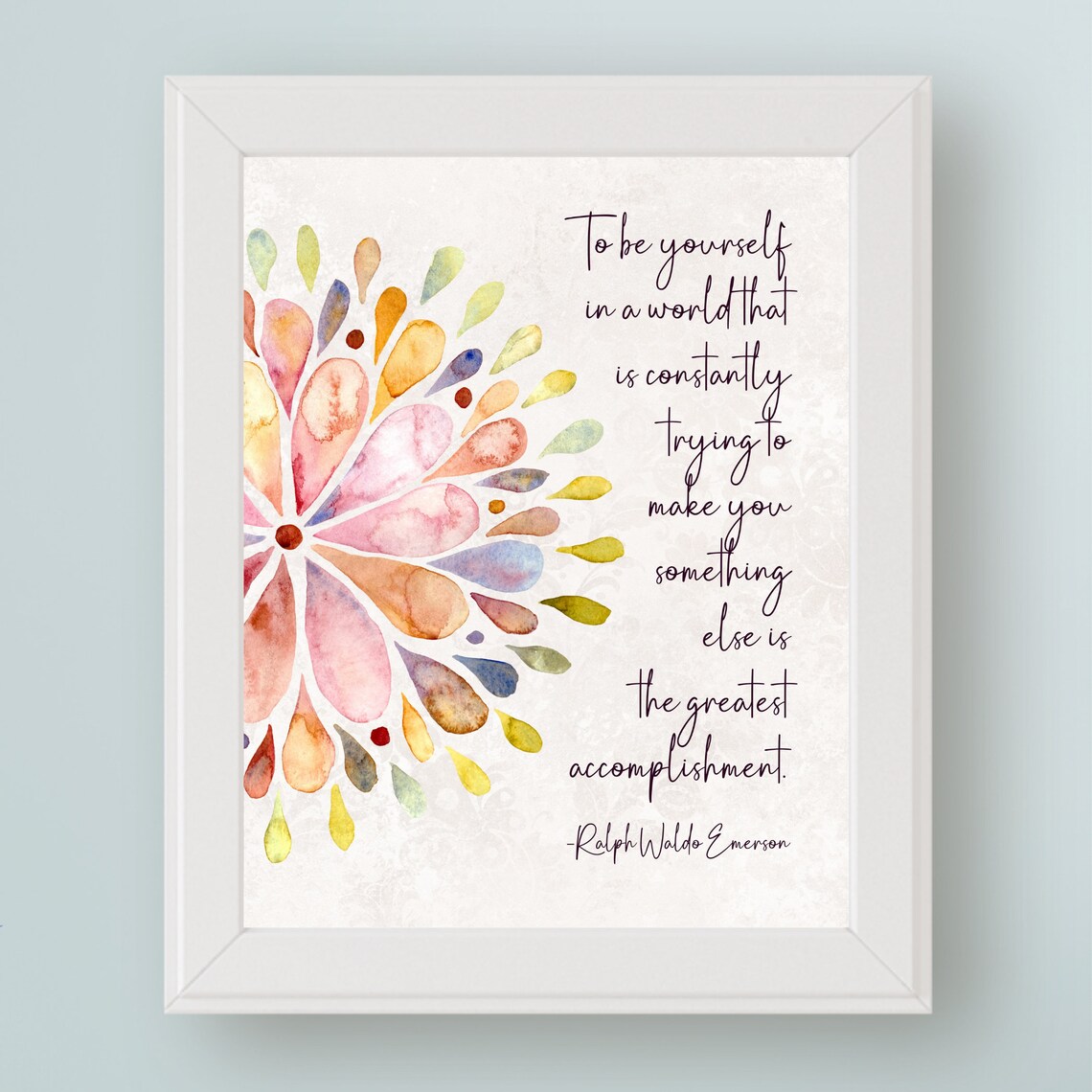 Ralph Waldo Emerson Quote, Inspirational Poster Print