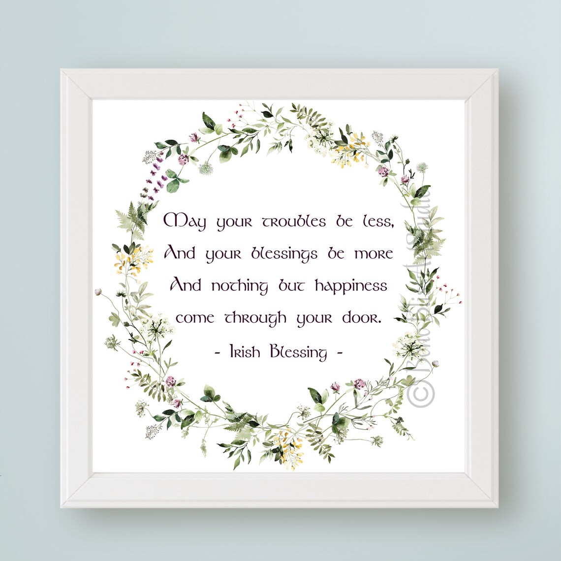 Irish Blessing Wedding Gift Art Print, Ireland