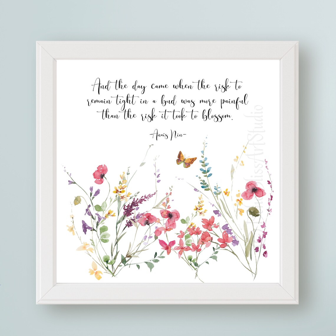 Anais Nin Quote Art, Inspirational Quote Wall Art Print
