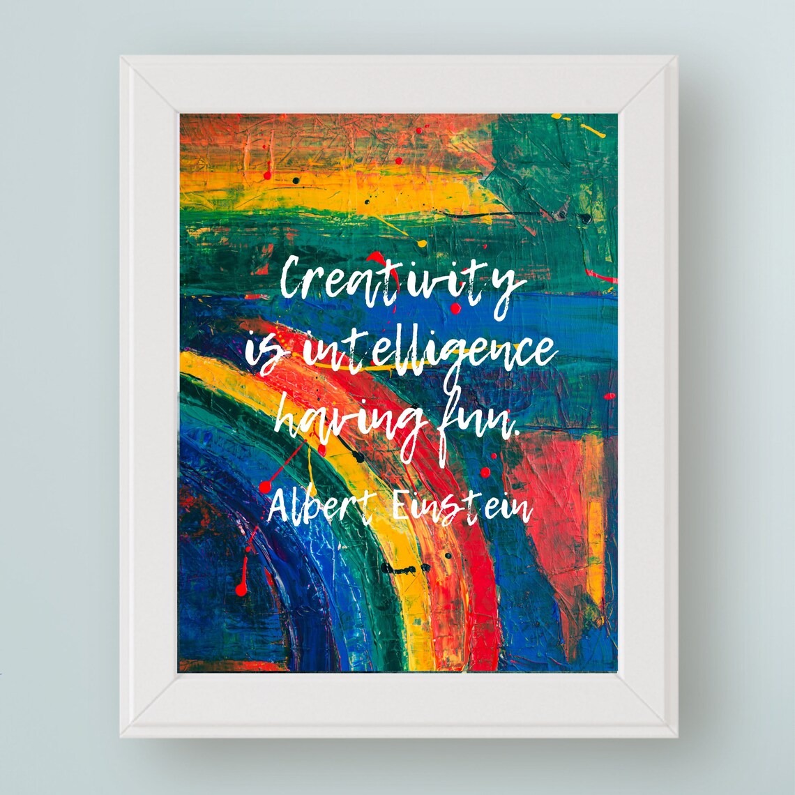 Albert Einstein Quote Art Print, Creativity