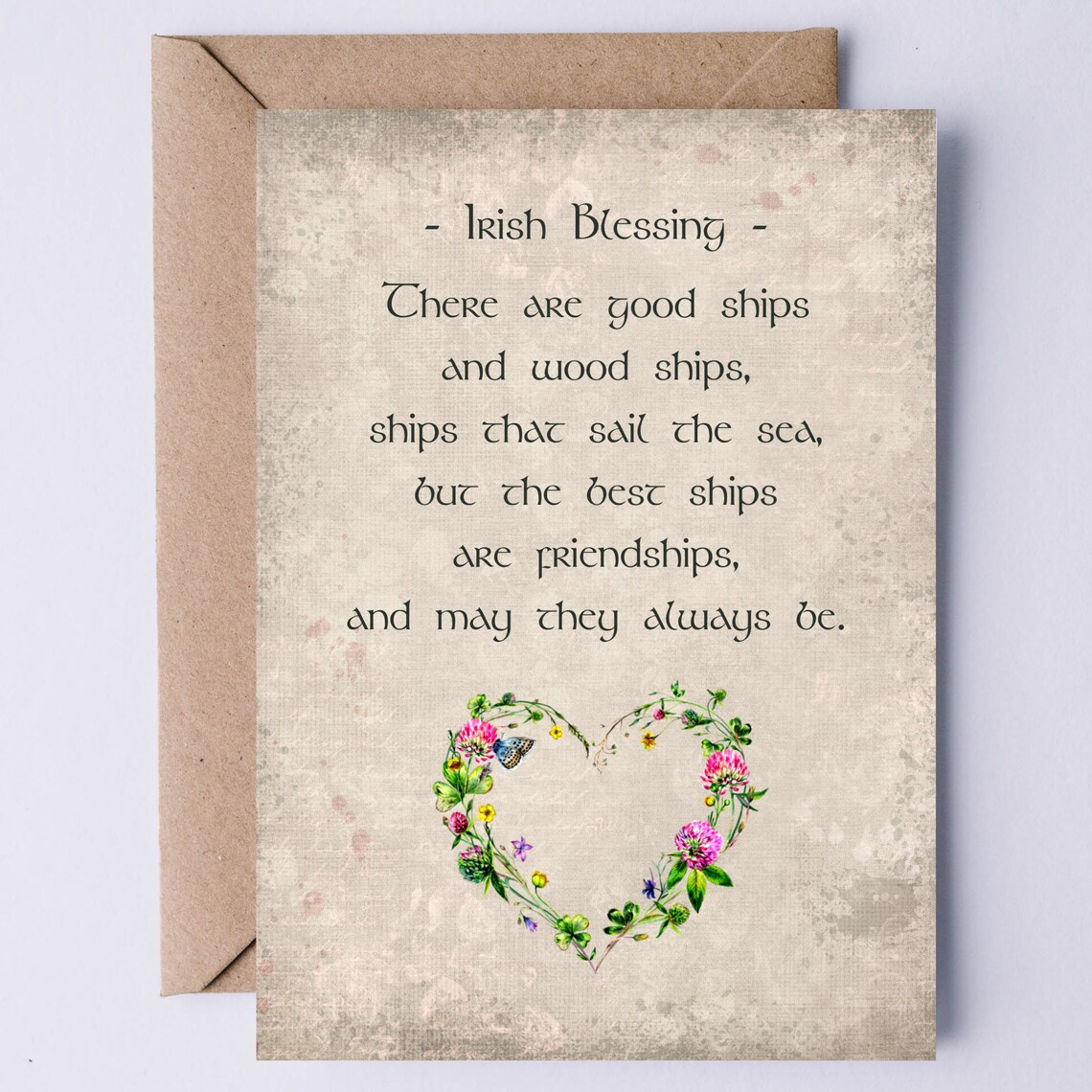Irish Blessing Friendship Toast, Ireland Lovers Poster Print