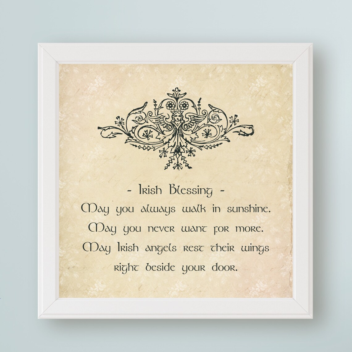 Irish Blessing Art Print, Traditional Irish Gift