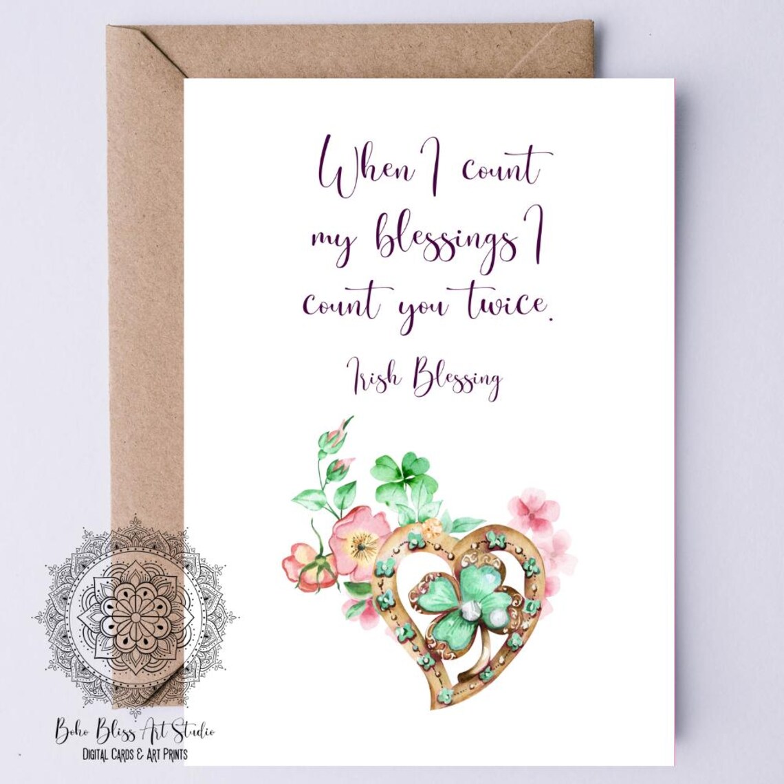 Irish Blessing Friendship Quote, Ireland Poster Print