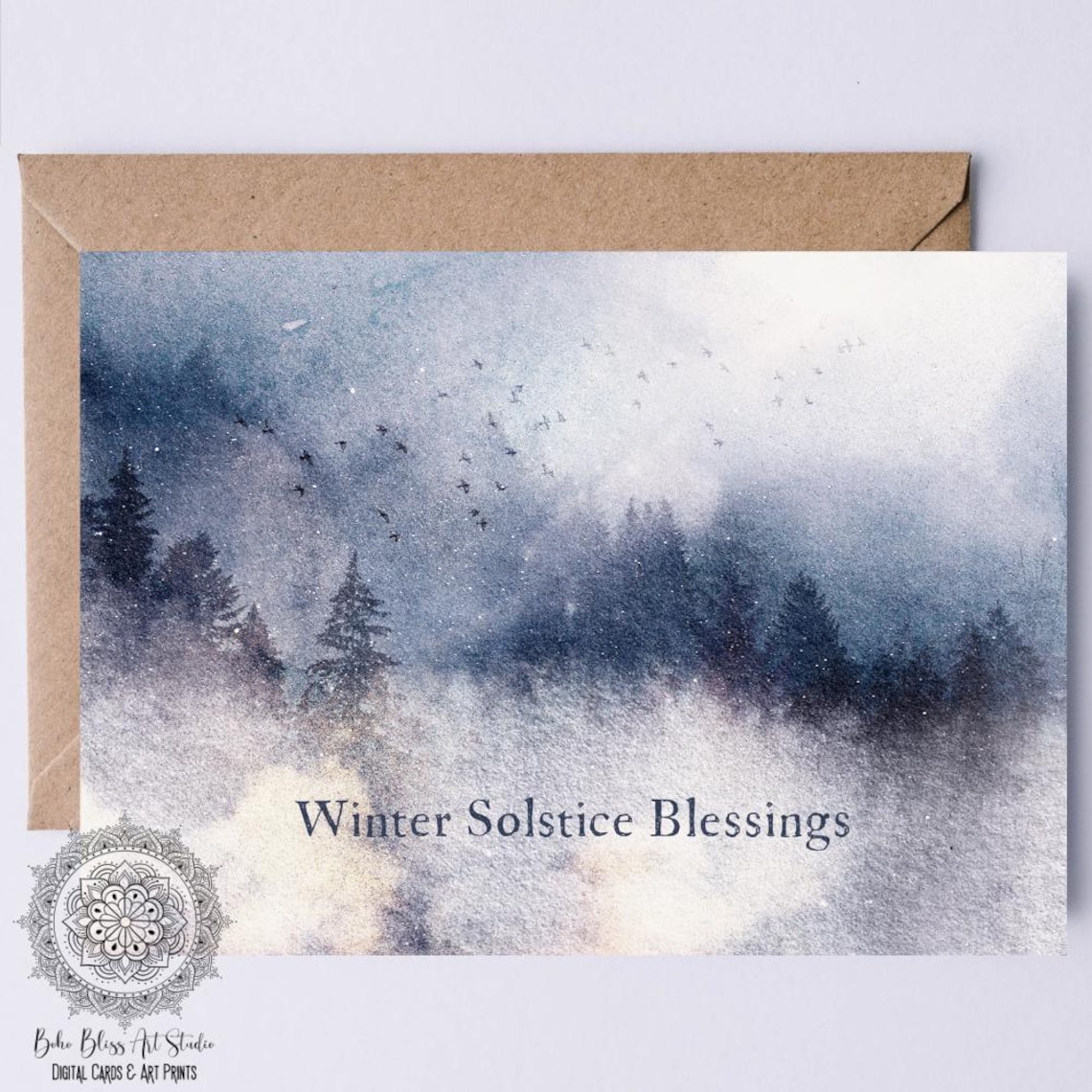 Winter Solstice Blessing, Druid Holiday Card