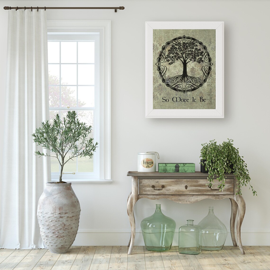 Pagan Art Print, So Mote It Be Tree of Life Decor - Image 2