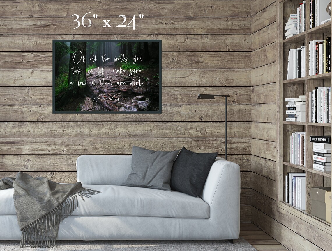 John Muir Quote Nature Wall Art Print for Home - Image 2