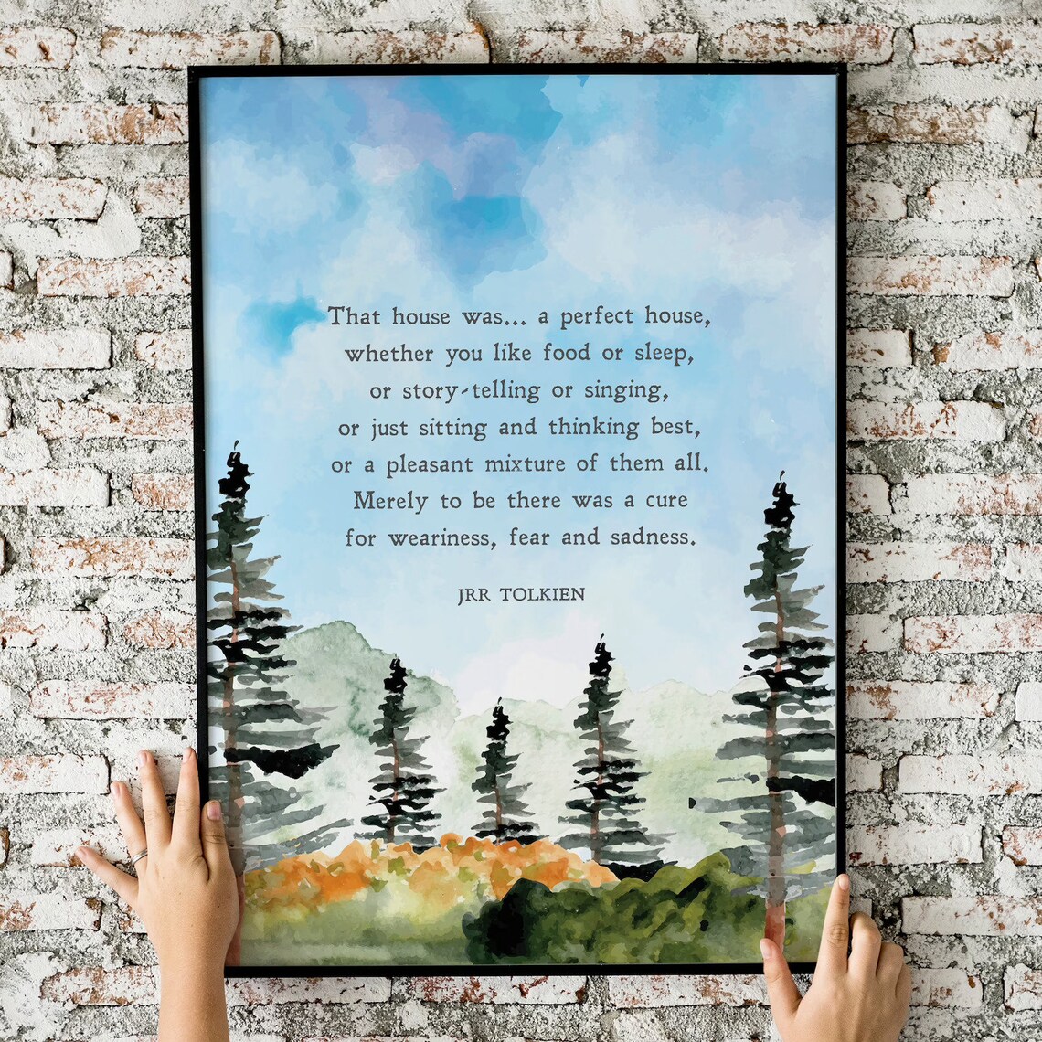 Tolkien Quote, Fellowship of the Ring Art Print - Image 2