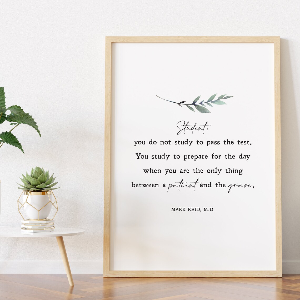 Medical Students Minimalist Quote Wall Art Print - Image 3