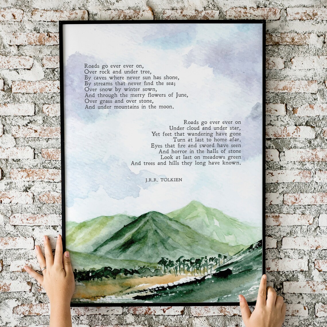 Tolkien Quote, Minimalist Nature Walking Song Art Print - Image 2