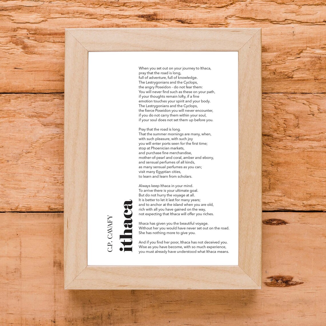 Ithaca by Constantine P. Cavafy, Minimalist Art Print - Image 2