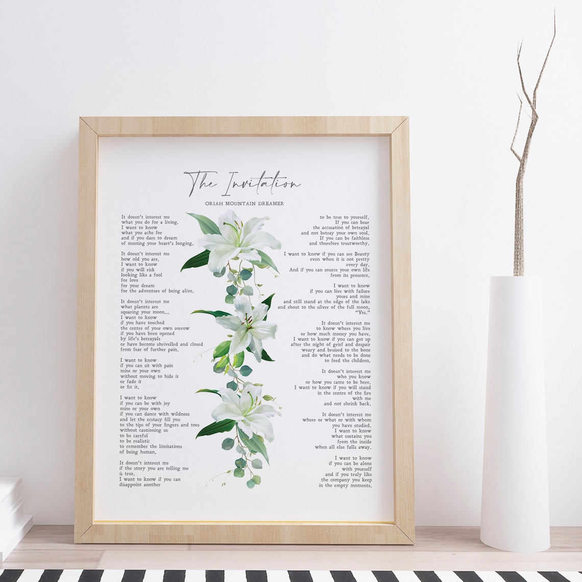 The Invitation by Oriah Mountain Dreamer, Minimalist Art Print - Image 2
