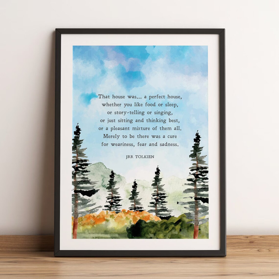 Tolkien Quote, Fellowship of the Ring Art Print