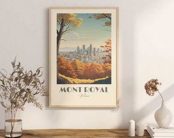 Montreal Belvedere Kondiaronk Vintage Travel Poster