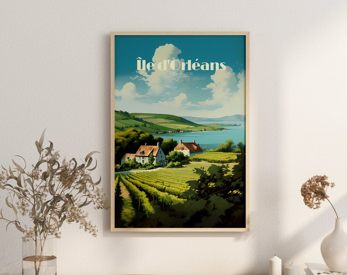 Island Orlans Wine Poster, Winery Wall Art Print