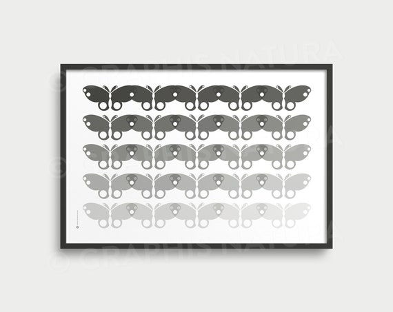 Butterfly Wall Art Print Butterfly Art Print Minimalist Butterfly Poster Black White Butterflies Nature Art Print Nature Lovers Art