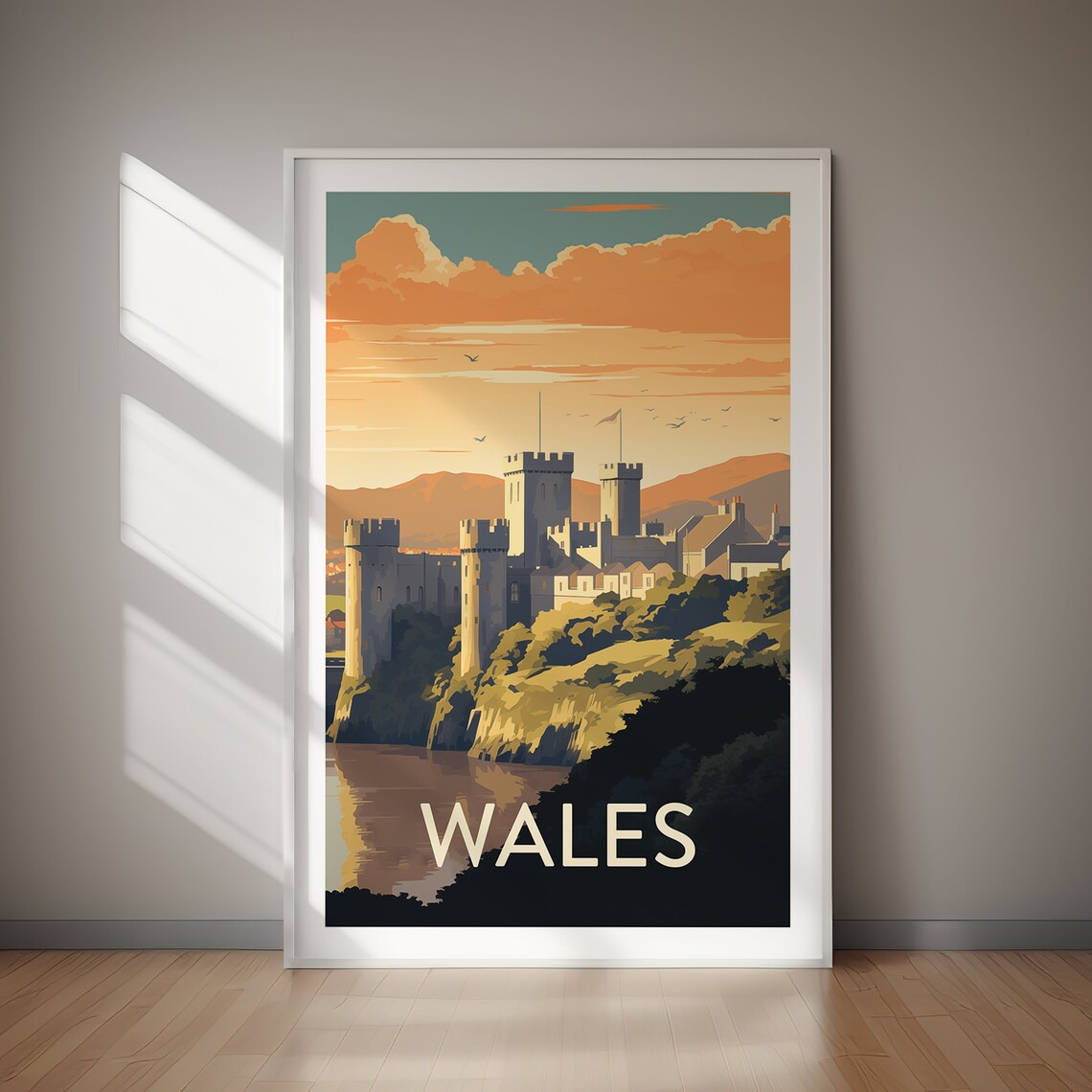 Wales Travel Poster, Hiking Adventure Art Print