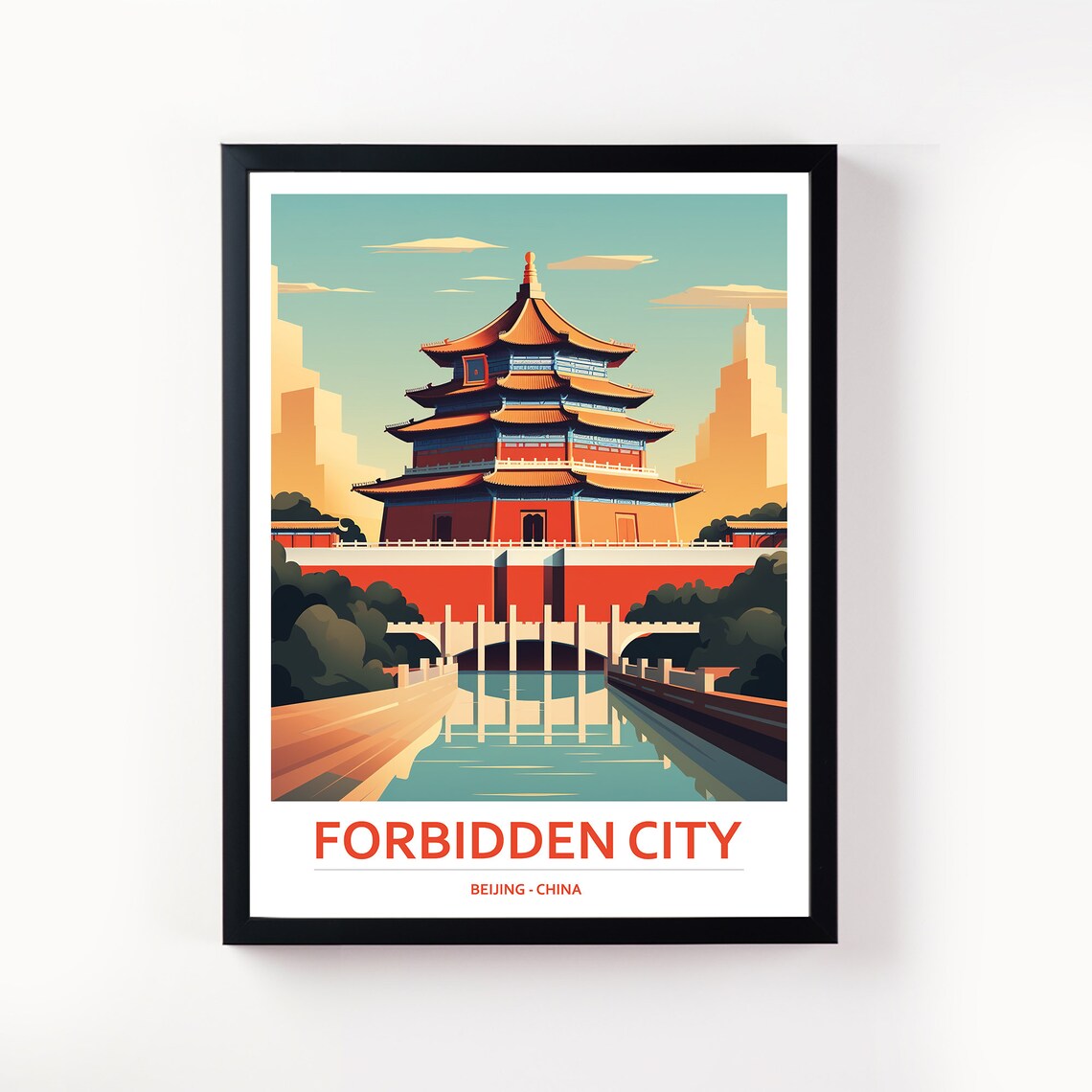 Forbidden City Beijing China Imperial Palace Gate Travel Poster - Image 2