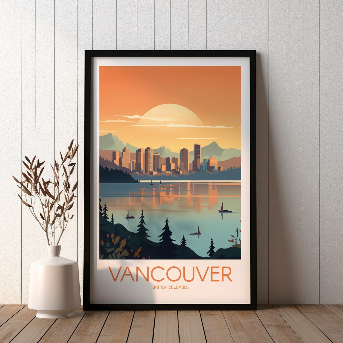 Vancouver Travel Poster, British Columbia Travel Poster