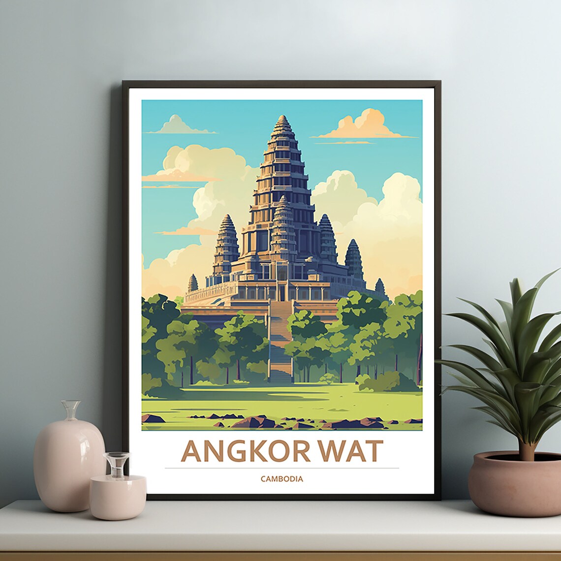 Angkor Wat Travel Poster, Asia Home Decor - Image 2