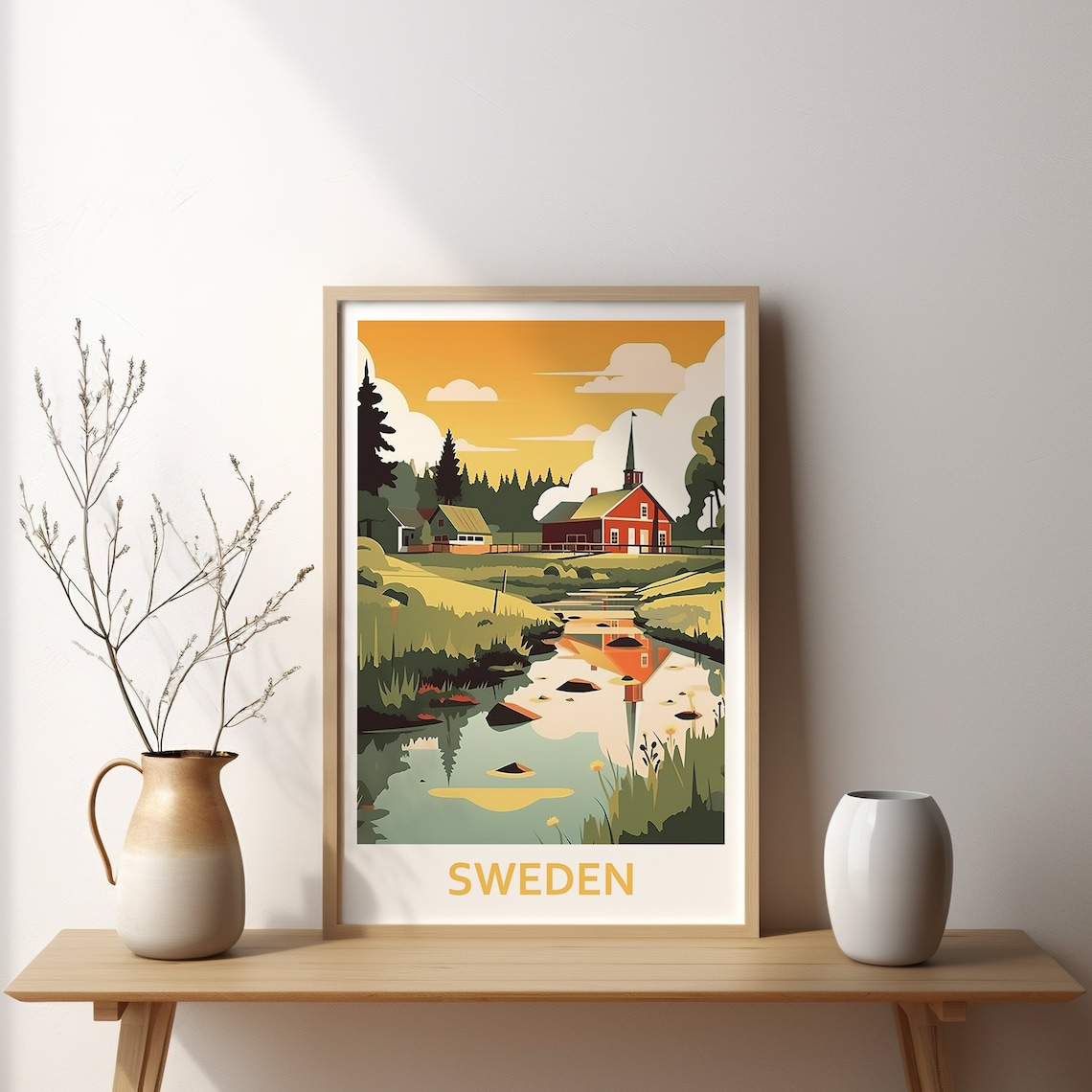 Sweden Travel Poster, Hiking Adventure Art Print - Image 2