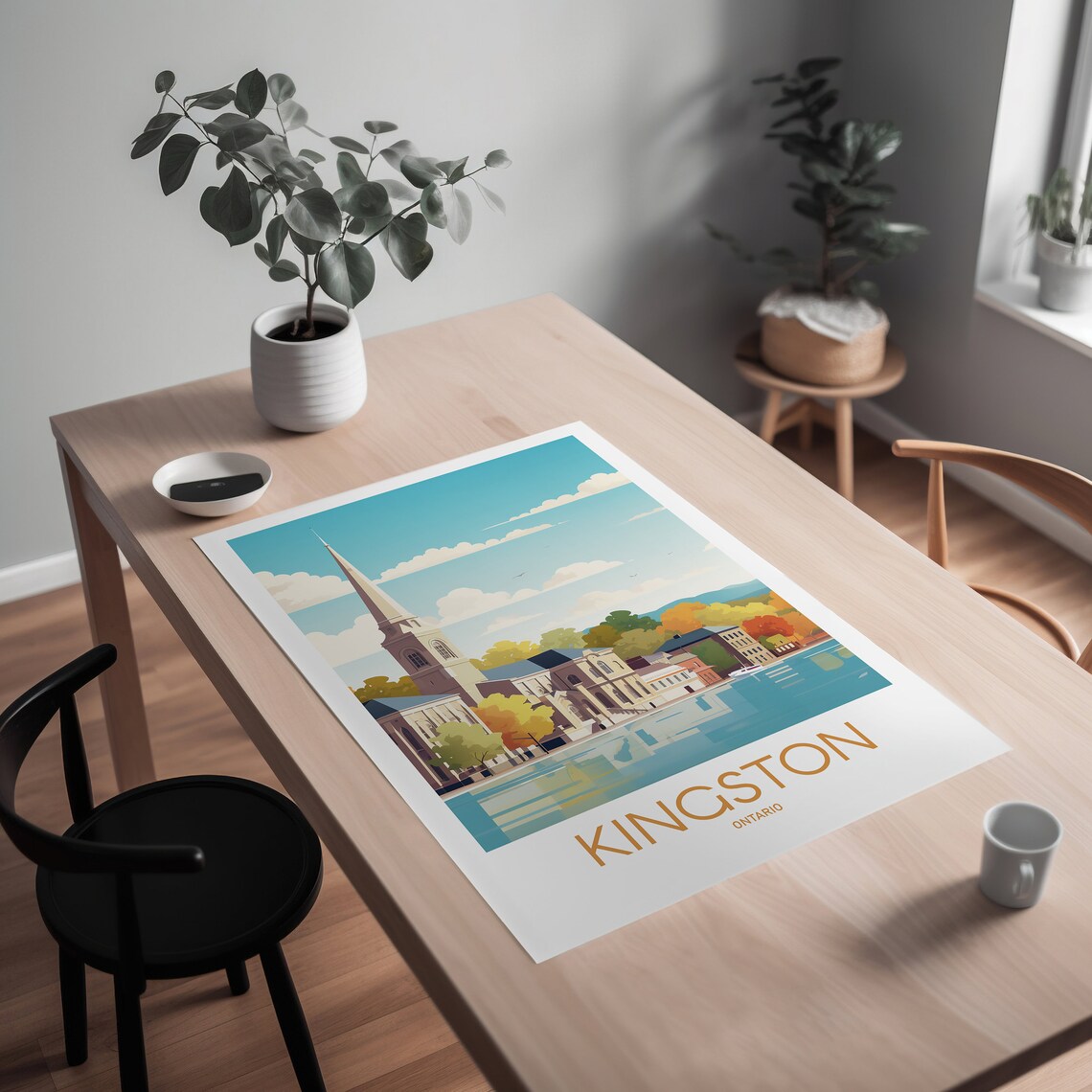 Kingston Ontario Waterfront Church Historic Town Travel Poster - Image 2