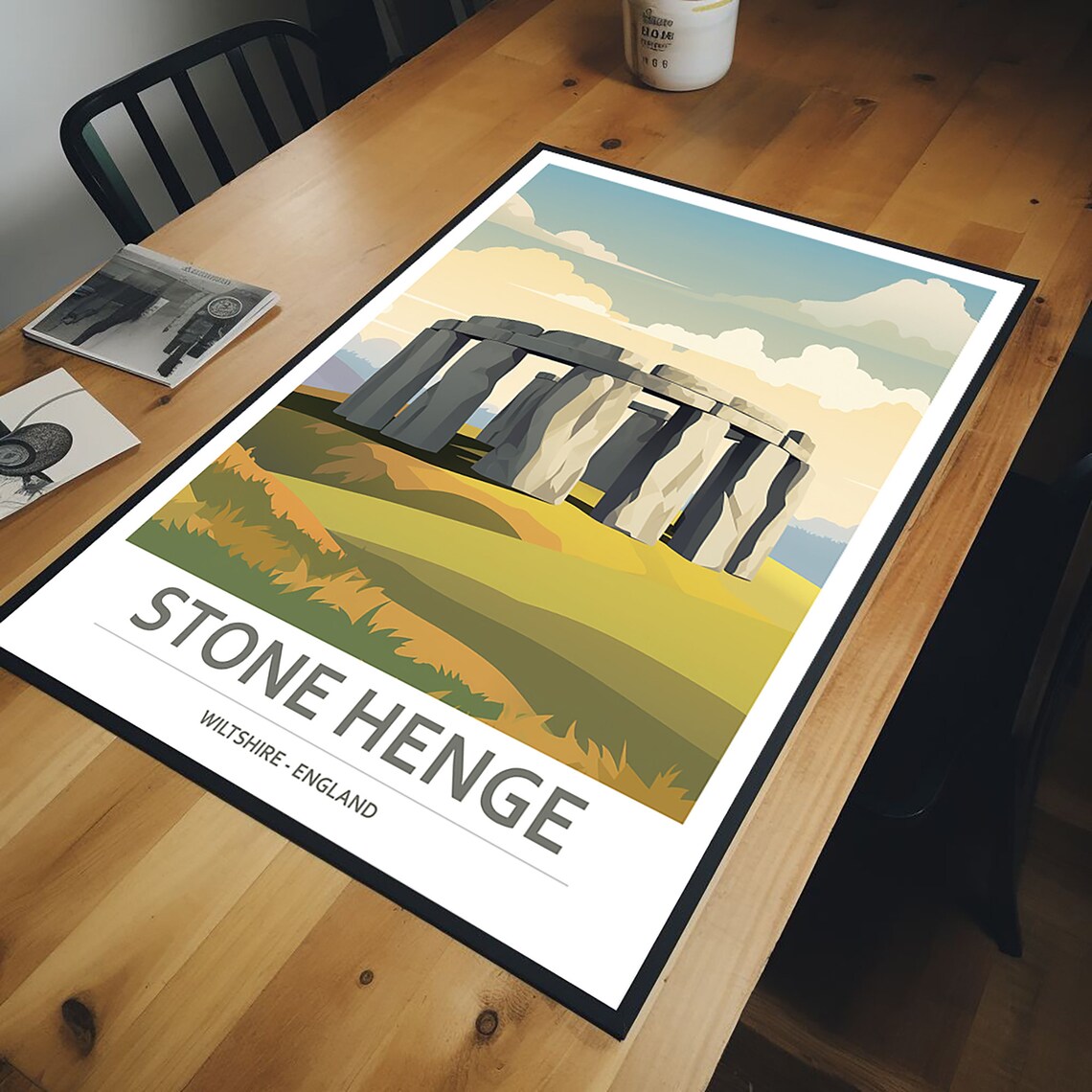 Stonehenge Travel Poster, Historic Landmark Art Print - Image 2